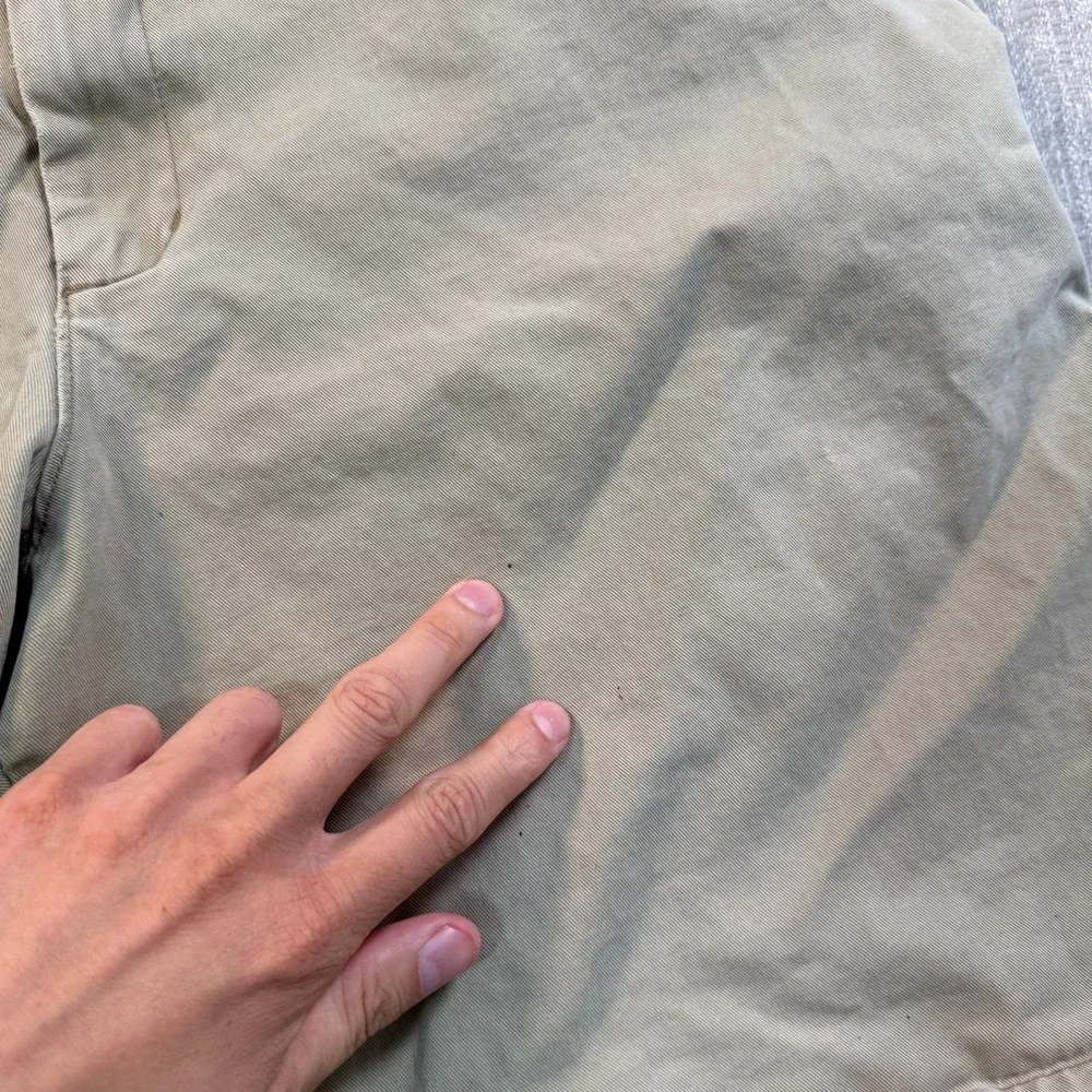 Banana Republic Mens Khaki Chino Shorts Size 38 Tan 100% Cotton Flat Front